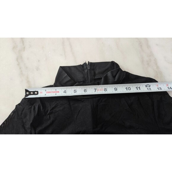 NWT Yousify Black Long Sleeves Mock Neck Pullover Women's Bodycon Dress Size L - Picture 8 of 10